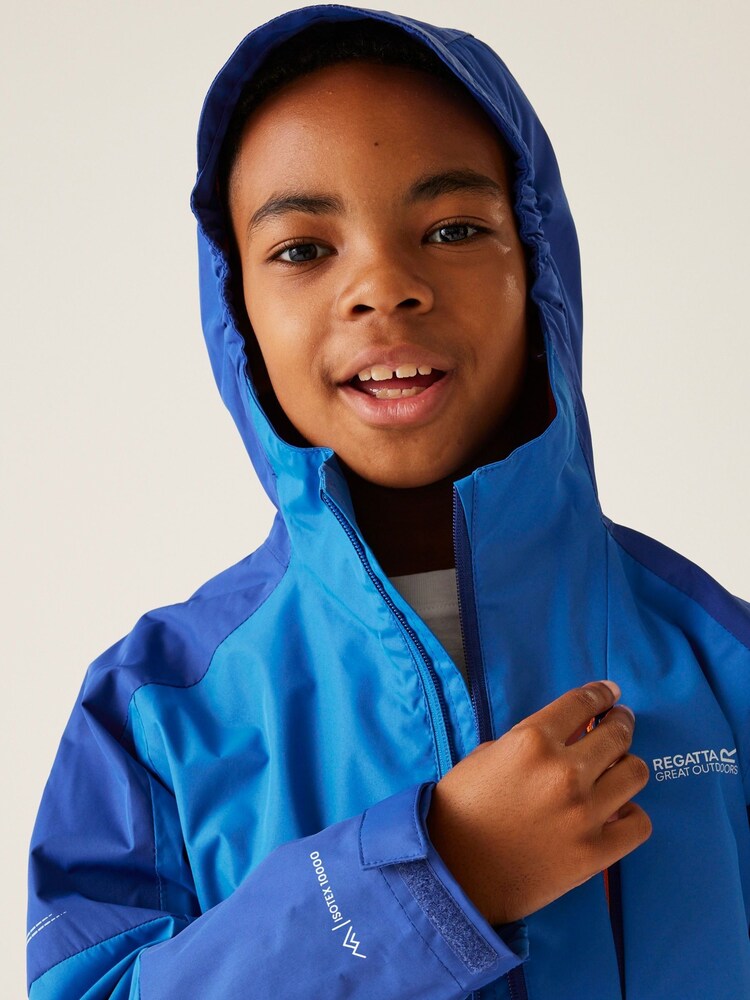 Regatta Blue Junior Calderdale III Waterproof Jacket - Image 4 of 9