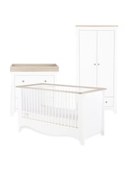 CuddleCo 3 Piece White Ash Cashmere Clara Nursery Furniture Set - Image 6 of 8
