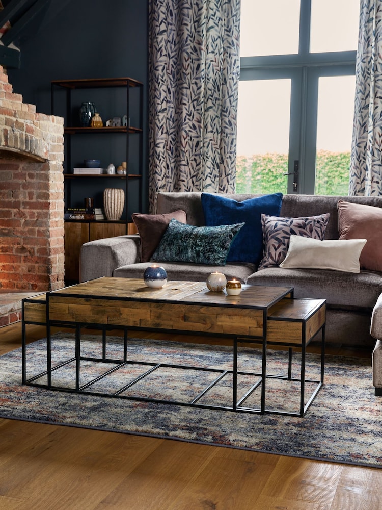 Natural Jefferson Pine Nest of 3 Coffee Table - Image 1 of 11