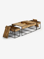 Natural Jefferson Pine Nest of 3 Coffee Table - Image 10 of 11