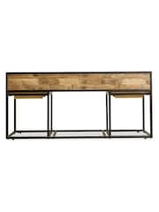 Natural Jefferson Pine Nest of 3 Coffee Table - Image 2 of 11