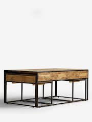 Natural Jefferson Pine Nest of 3 Coffee Table - Image 5 of 11
