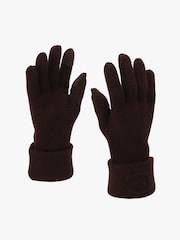 COACH Brown Signature Embossed Knit Gloves - Image 2 of 4