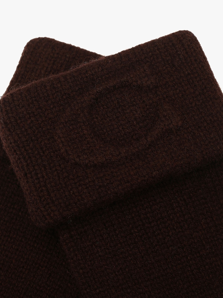 COACH Brown Signature Embossed Knit Gloves - Image 4 of 4