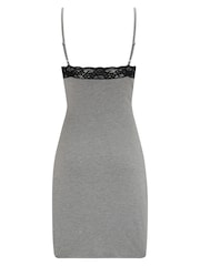 Pour Moi Grey Sofa Loves Lace Hidden Support Soft Jersey Split Chemise - Image 4 of 4