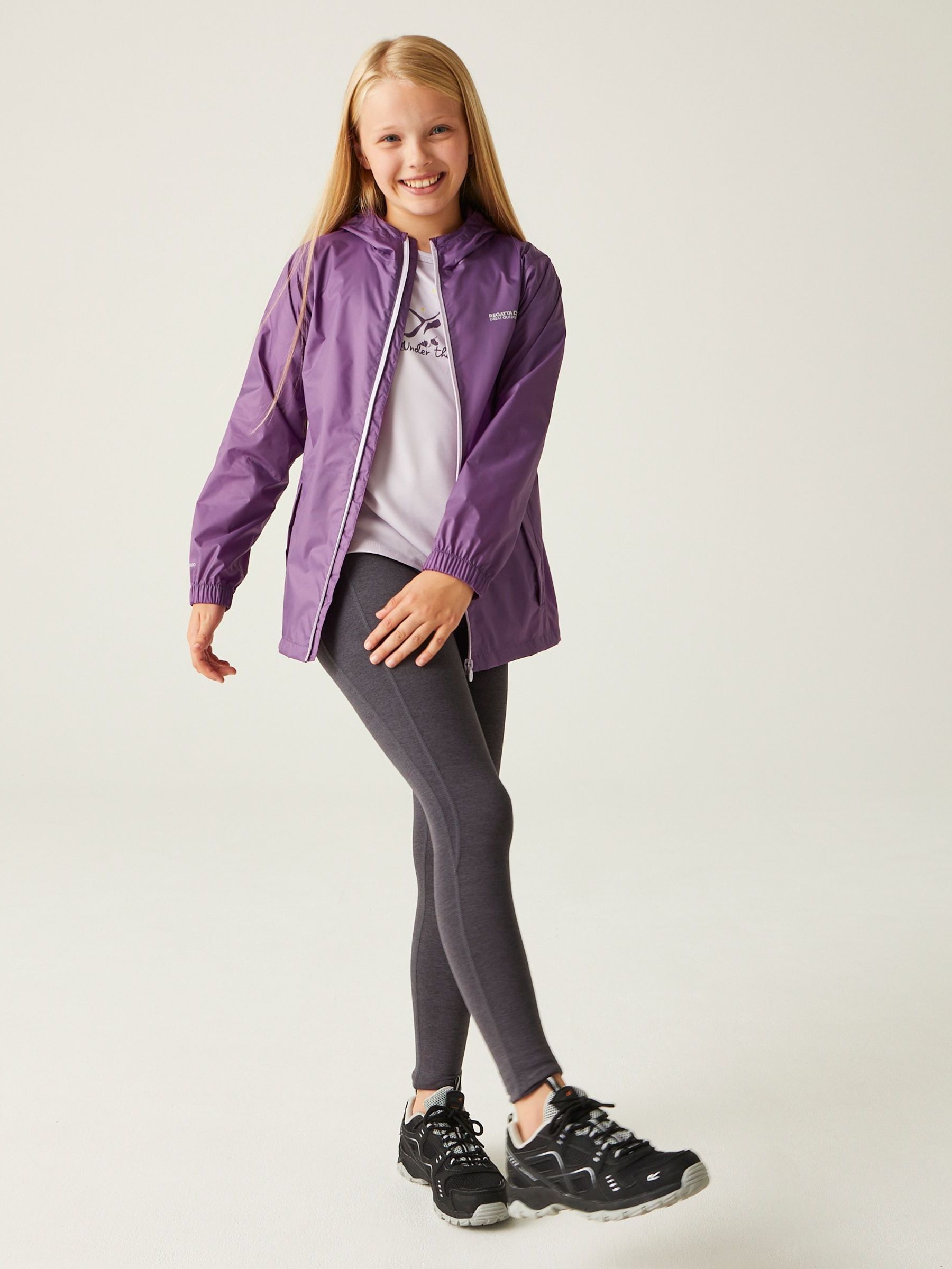 Buy Regatta Purple Kids Waterproof Pack It Jacket III from Buy Regatta Purple Kids Waterproof Pack It Jacket III from