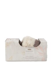 Totes Natural Ladies Faux Fur Contrast Stripe Slider Slippers - Image 5 of 5