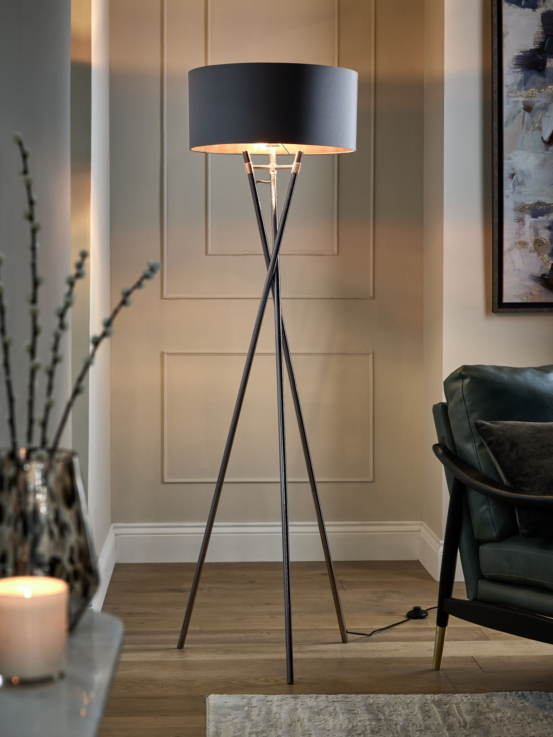 Next grey floor lamp top
