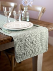 Mary Berry Green Signature 100% Cotton Table Runner - Image 1 of 3