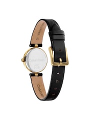 Calvin Klein Black Gleam Leather Watch - Image 4 of 5