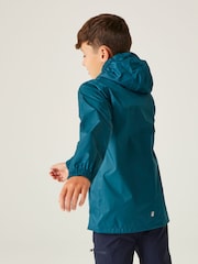 Regatta Blue Dark Kids Waterproof Pack It Jacket III - Image 2 of 7