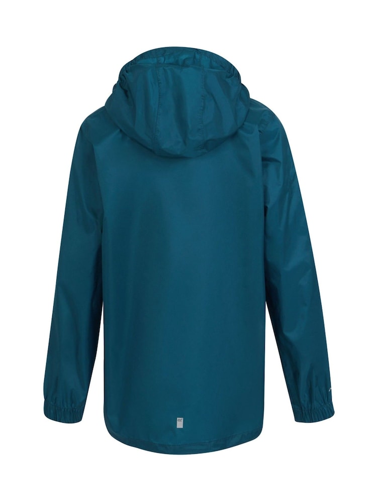 Regatta Blue Dark Kids Waterproof Pack It Jacket III - Image 6 of 7