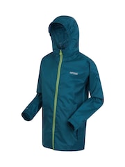 Regatta Blue Dark Kids Waterproof Pack It Jacket III - Image 7 of 7