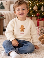 Personalised Christmas Gingerbread Sweatshirt by Koko Blossom - Image 1 of 4