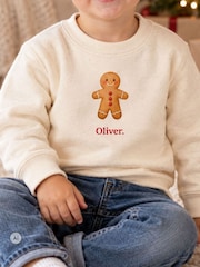 Personalised Christmas Gingerbread Sweatshirt by Koko Blossom - Image 2 of 4