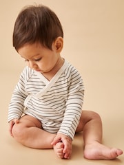 MORI Cotton & Bamboo Long Sleeve Kimono Bodysuit - Image 1 of 5