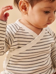 MORI Cotton & Bamboo Long Sleeve Kimono Bodysuit - Image 2 of 5