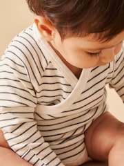 MORI Cotton & Bamboo Long Sleeve Kimono Bodysuit - Image 3 of 5
