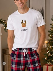 Personalised Reindeer Christmas SHORT Pyjamas by Koko Blossom - Image 2 of 3