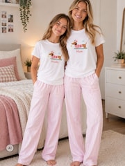 Personalised Kid's Skiing Dachshund Christmas Pyjamas by Koko Blossom - Image 4 of 4