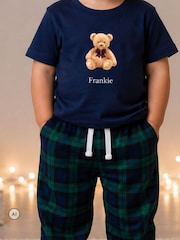 Personalised Kid's Christmas Preppy Bear Pyjamas by Koko Blossom - Image 3 of 4