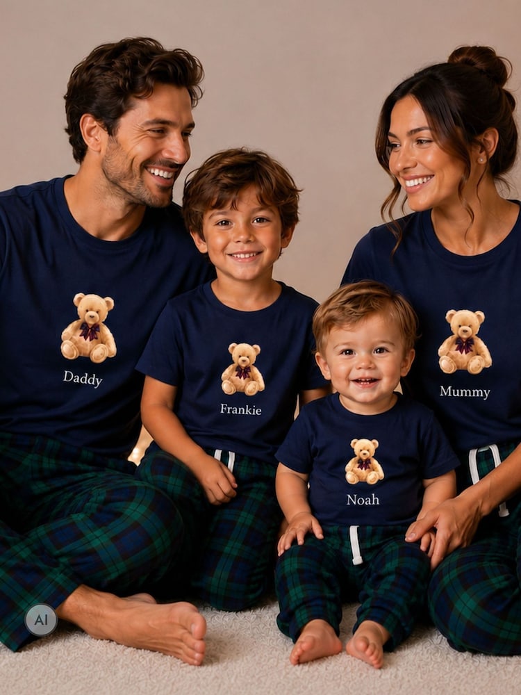 Personalised Kid's Christmas Preppy Bear Pyjamas by Koko Blossom - Image 4 of 4 Personalised Kid's Christmas Preppy Bear Pyjamas by Koko Blossom - Image 4 of 4