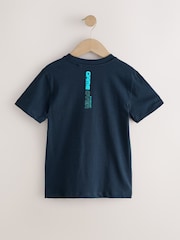 Navy Blue Gamer Regular Fit Short Sleeve Graphic T-Shirt (3-16yrs) - Image 2 of 4