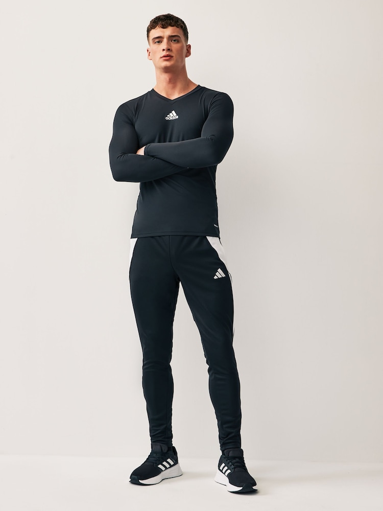 adidas Black Teamwear Base Layer Long Sleeve Top - Image 3 of 7