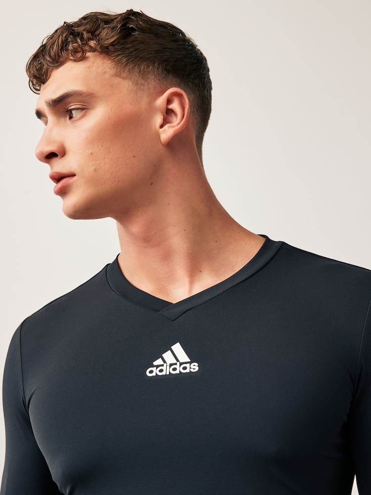 adidas Black Teamwear Base Layer Long Sleeve Top - Image 5 of 7