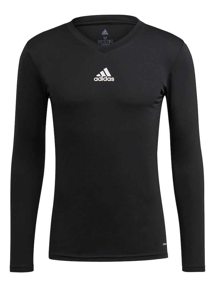 adidas Black Teamwear Base Layer Long Sleeve Top - Image 6 of 7
