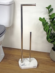 Showerdrape White Octavia Toilet Roll and Spare Paper Holder - Image 1 of 2