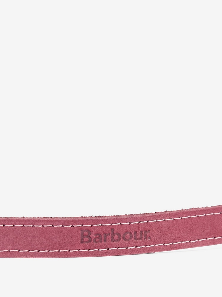 Barbour® International Pink Leather Dog Belt - Image 4 of 4 Barbour® International Pink Leather Dog Belt - Image 4 of 4