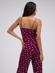 Boux Avenue Purple Bow Ribbed Long Pyjama Set - Image 2 of 6