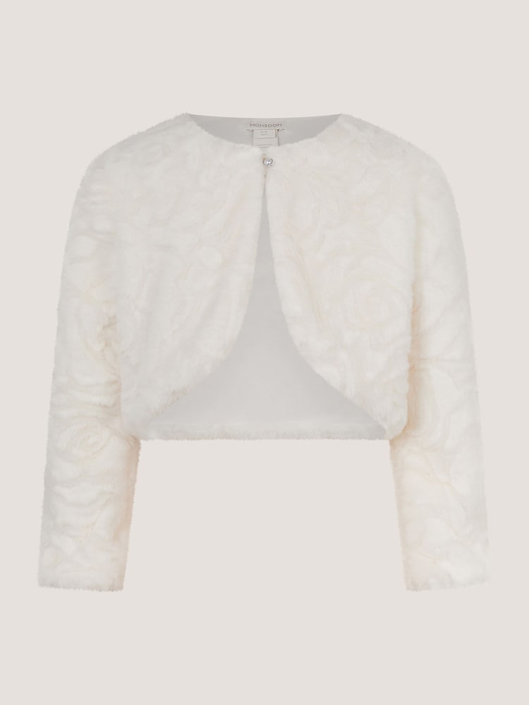 Monsoon Rose Textured Faux Fur Cardigan - 4의 이미지 2