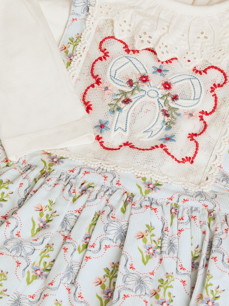 Monsoon Baby Mon Cheri Pinafore көйлегі және жейдесі жиынтығы - 4суретінің 4 суреті