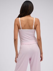 Boux Avenue Pink Striped Ribbed Long Pyjama Set - Image 2 of 6