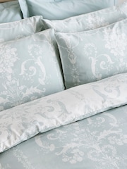 Laura Ashley Duck Egg Blue 100% Cotton Sateen Josette Duvet Cover and Pillowcase Set - Image 5 of 5