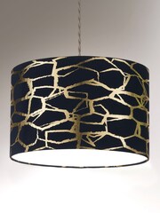 Village At Home Blue Keira 100% Cotton Pendant Light Shade - Image 1 of 3