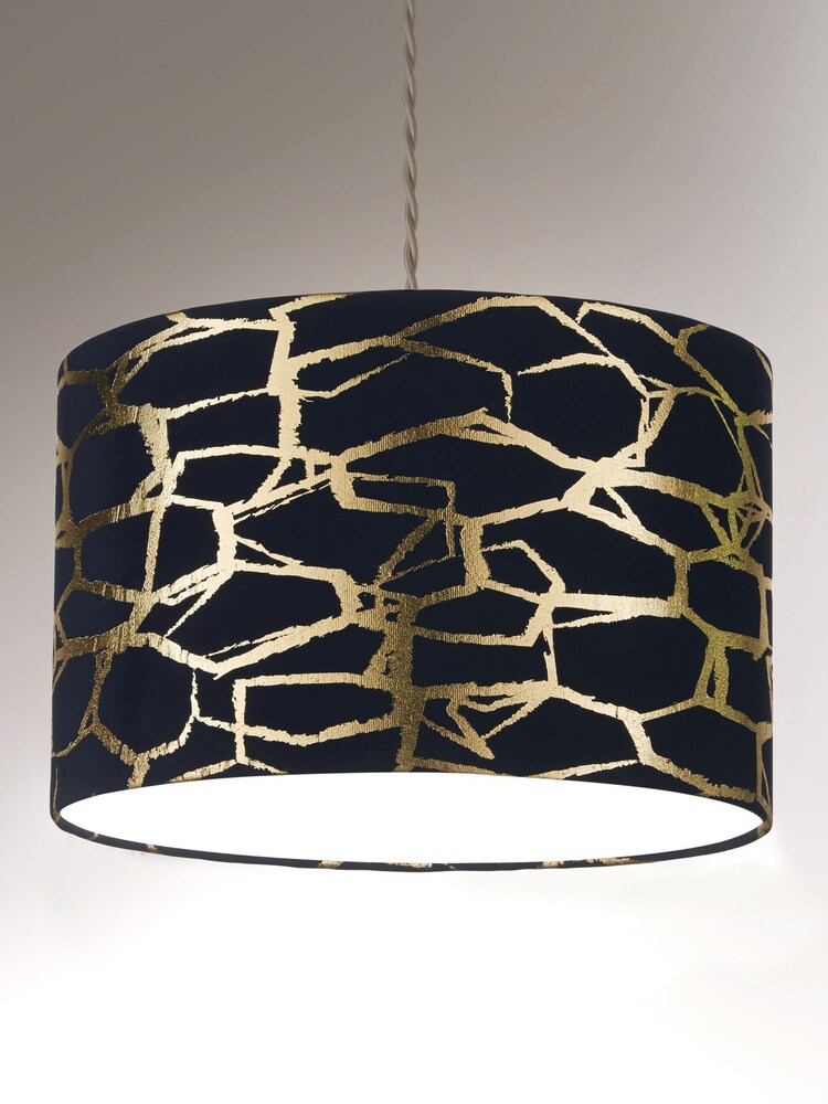 Village At Home Blue Keira 100% Cotton Pendant Light Shade - Image 1 of 3