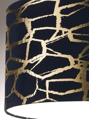 Village At Home Blue Keira 100% Cotton Pendant Light Shade - Image 3 of 3
