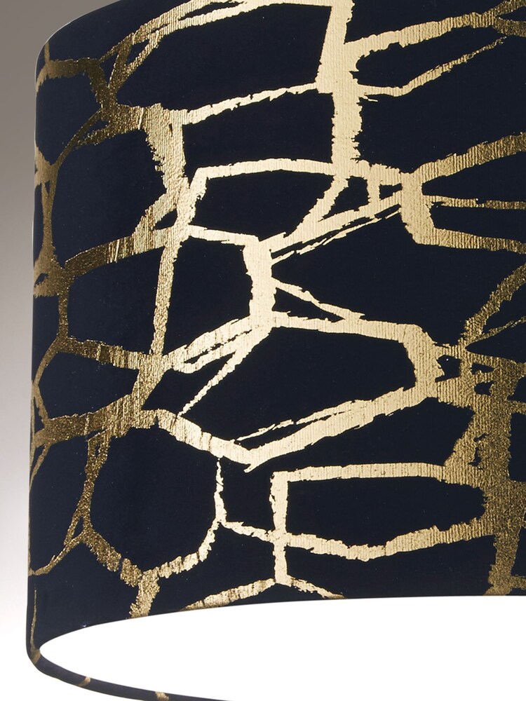 Village At Home Blue Keira 100% Cotton Pendant Light Shade - Image 3 of 3