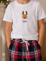 Personalised  Kid's Reindeer Christmas Pyjamas by Koko Blossom - Image 2 of 3