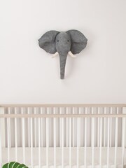 Childhome Grey Elephant Head Wall Art - Image 1 of 3