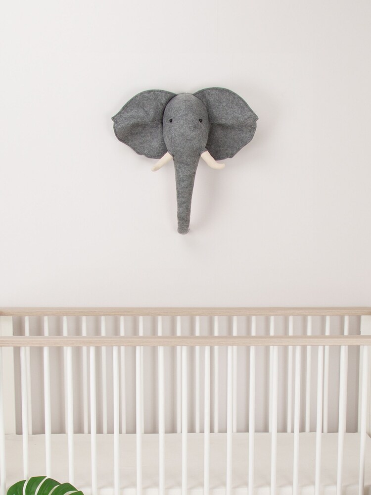Childhome Grey Elephant Head Wall Art - Image 1 of 3