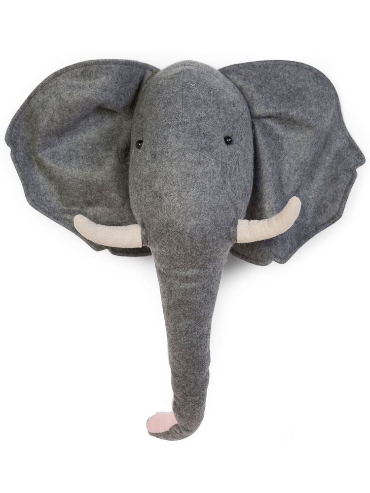 Childhome Grey Elephant Head Wall Art - Image 2 of 3