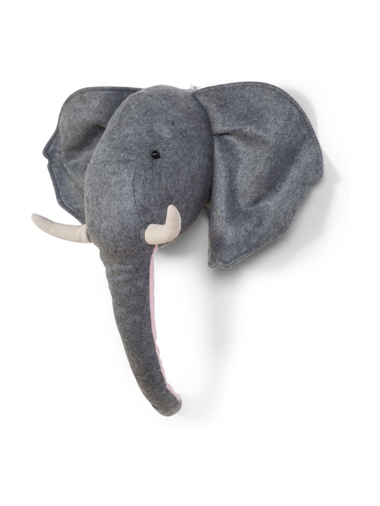 Childhome Grey Elephant Head Wall Art - Image 3 of 3