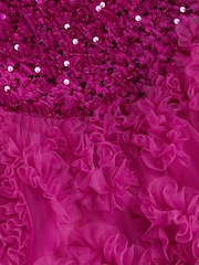Monsoon Pink Cora Sequin Ruffle Party Dress - Image 4 of 4