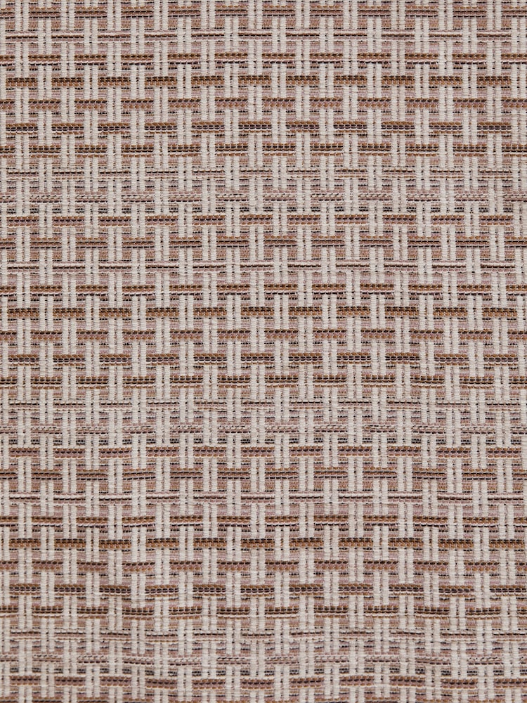 Natural/Pink Chunky Texture Eyelet Lined Curtains - Image 5 of 5