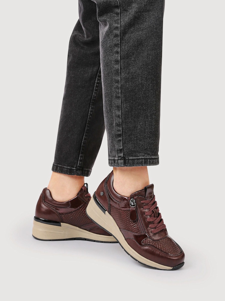 Grena - Pantofi sport Pavers cu platformă cu șireturi și fermoar lateral - Imaginea 1 din 6