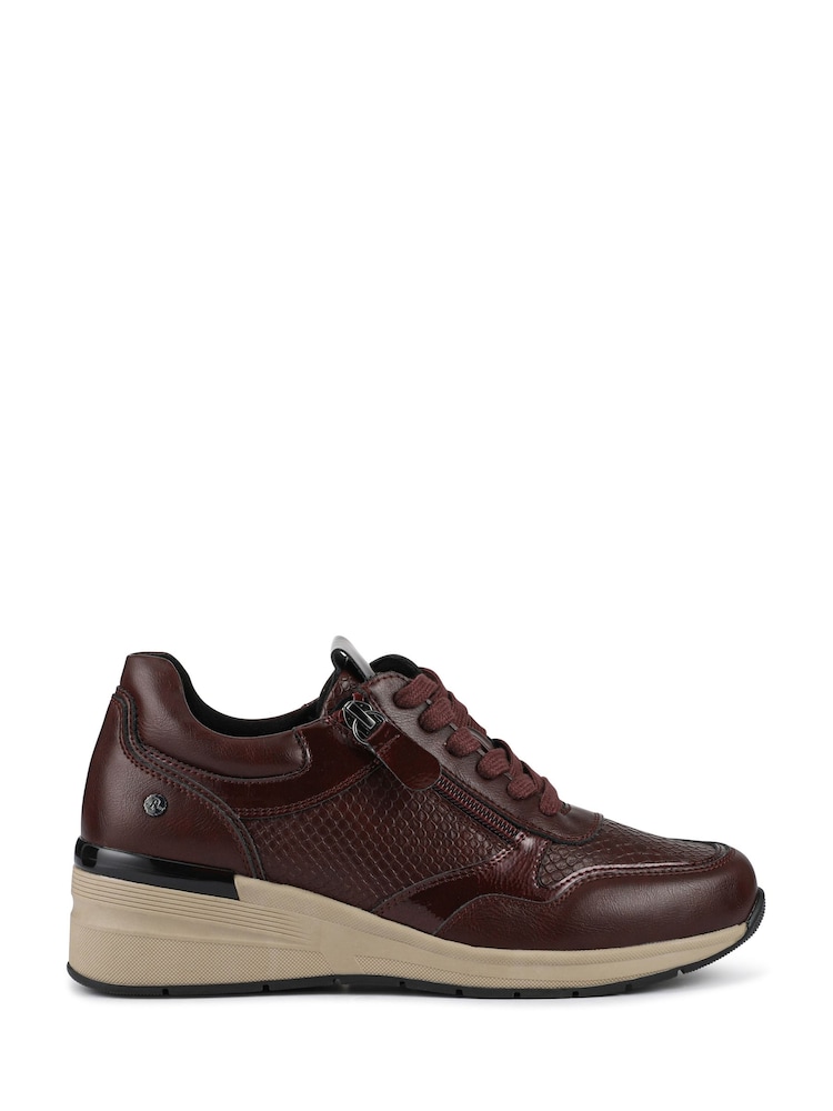 Grena - Pantofi sport Pavers cu platformă cu șireturi și fermoar lateral - Imaginea 2 din 6